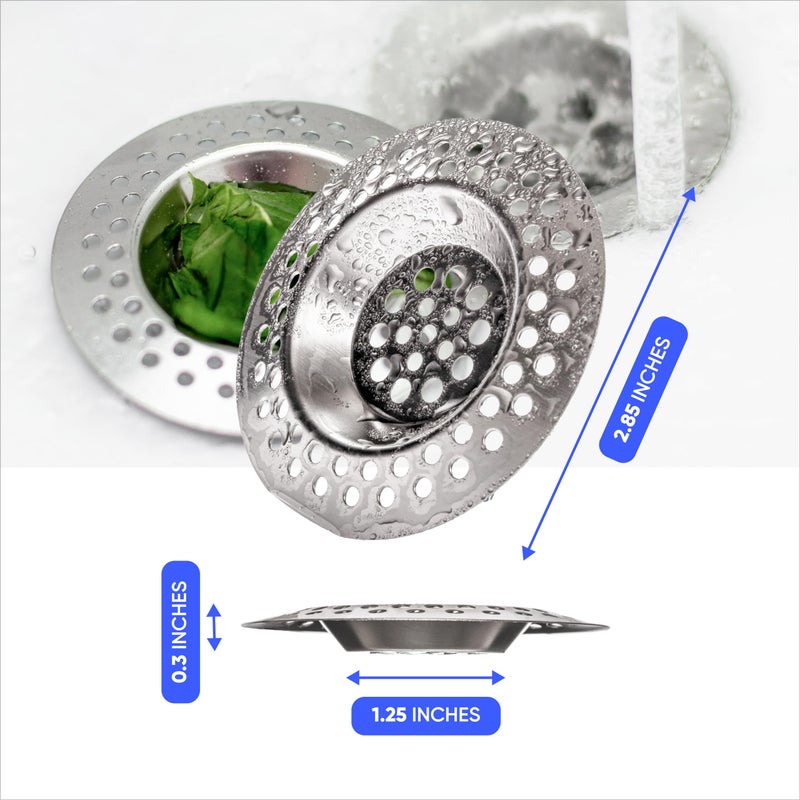 Lines One Bathtub Strainer Hair Catcher - Kitchen Strainer Sink - Bath Sink Strainer 3 Inch - Stainless Steel Sink Strainer for Kitchen Sink and Bathroom - Drain Catcher for Food, Hair and Waste - Image 5
